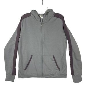 Body Glove Full Zip Hoodie Jacket Gray Athletic Activewear Womens Medium Y2K‎